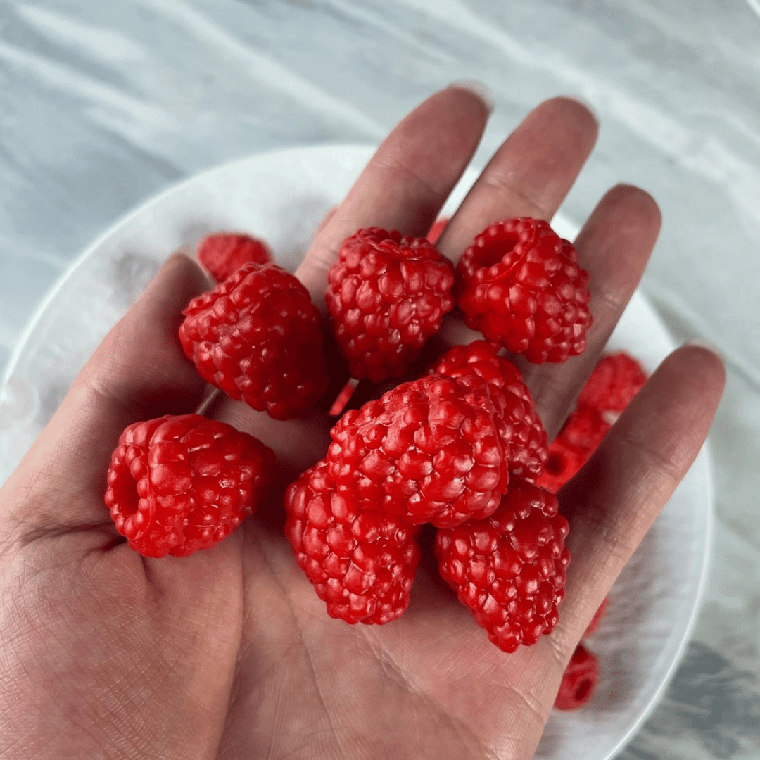 Fausses Framboises Rouges Artificielles Réalistes