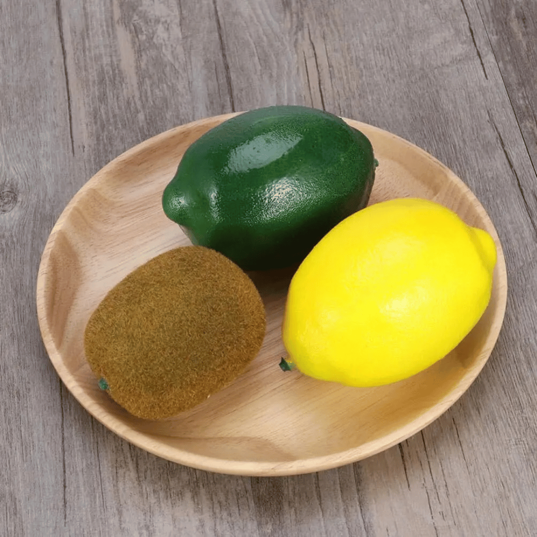 Faux Kiwis Décoratifs en Plastique (Lot de 4)