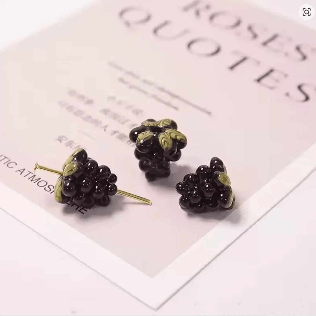 Fausses Framboises en Verre (Perles Décoratives)