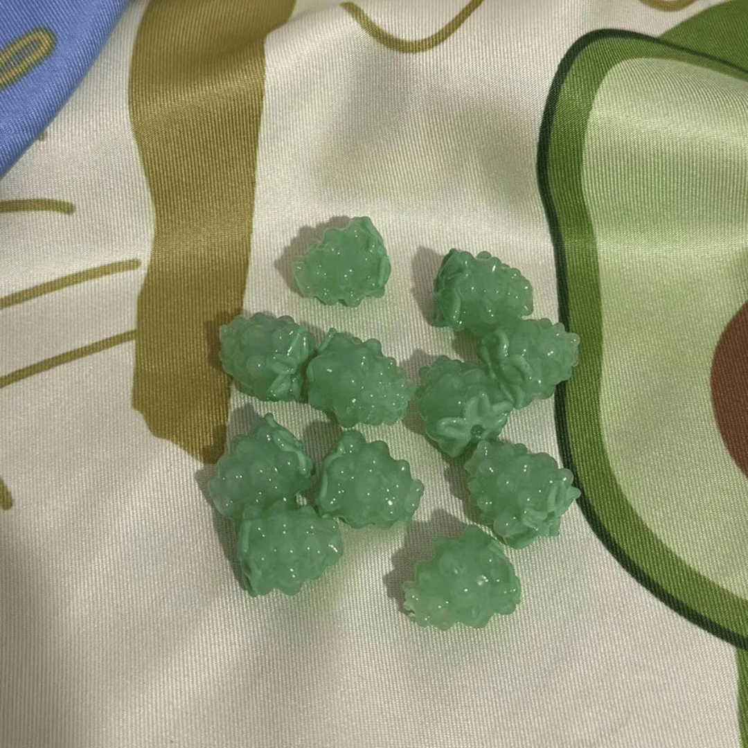 Fausses Framboises en Verre (Perles Décoratives)