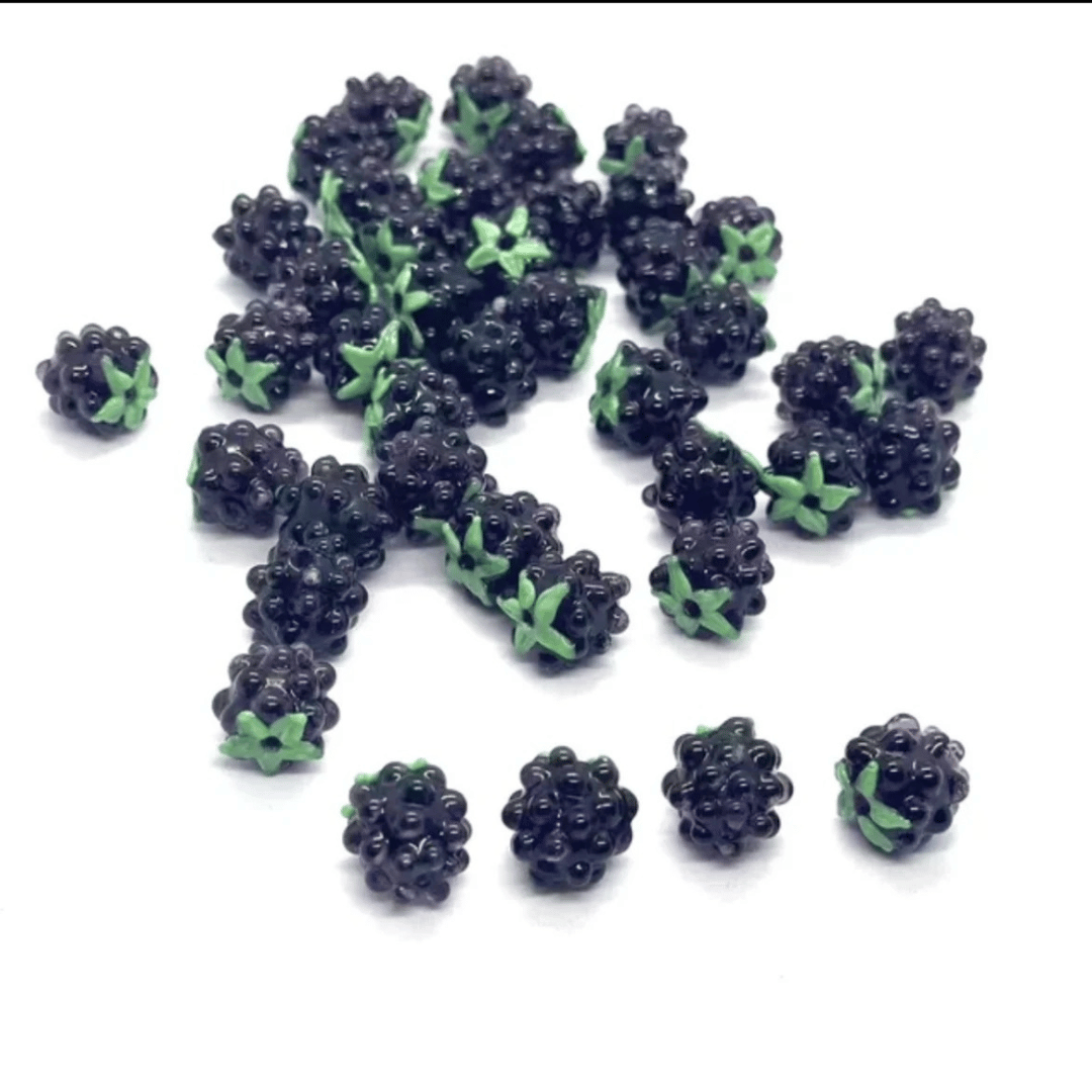 Fausses Framboises en Verre (Perles Décoratives)